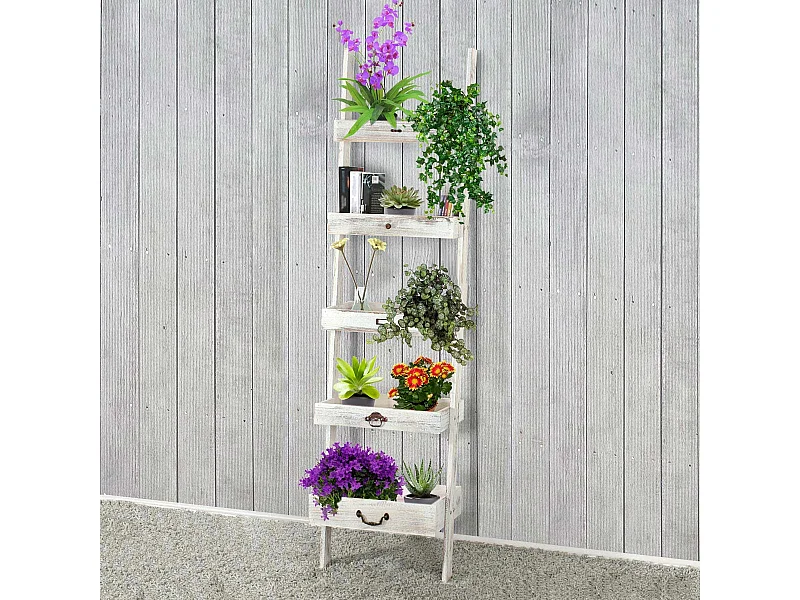 Étagère à plantes Porte-fleurs,  blanc