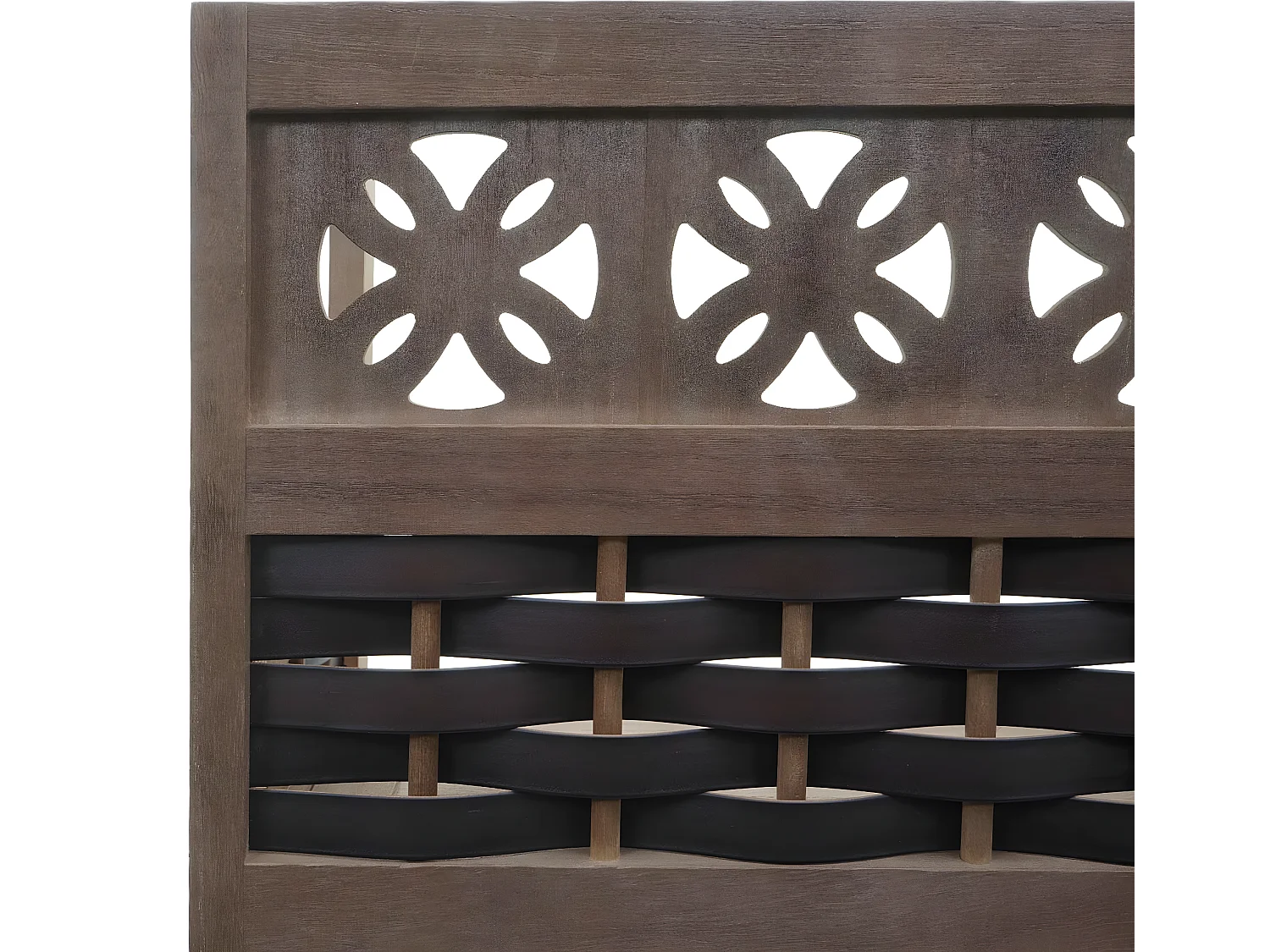 Étagère MCW-K86,  brun foncé, tressage brun foncé