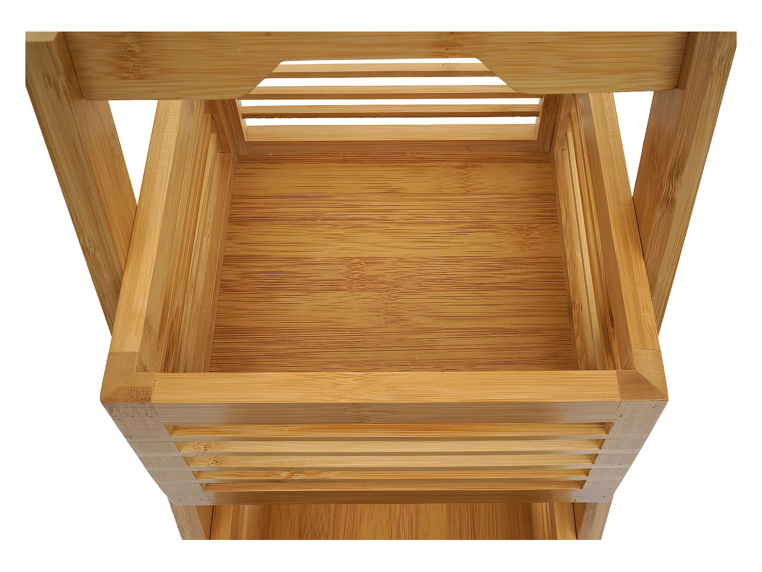 Scaffale 3x ceste portaoggetti portavasi bagno piante MCW-M21 77x23x30cm bambù