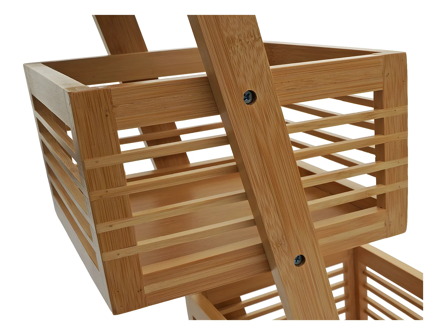 Scaffale 3x ceste portaoggetti portavasi bagno piante MCW-M21 77x23x30cm bambù