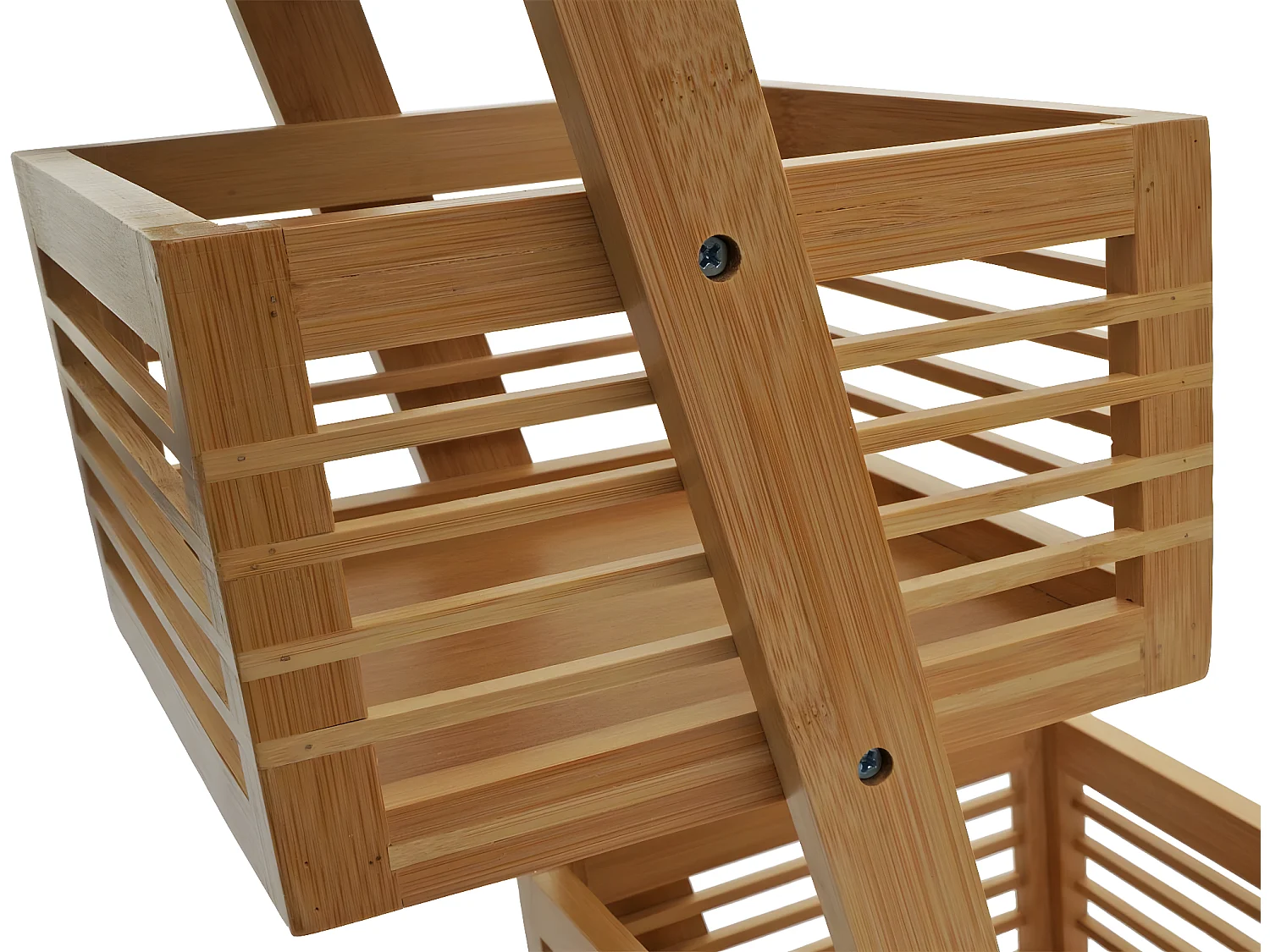 Scaffale 3x ceste portaoggetti portavasi bagno piante MCW-M21 77x23x30cm bambù