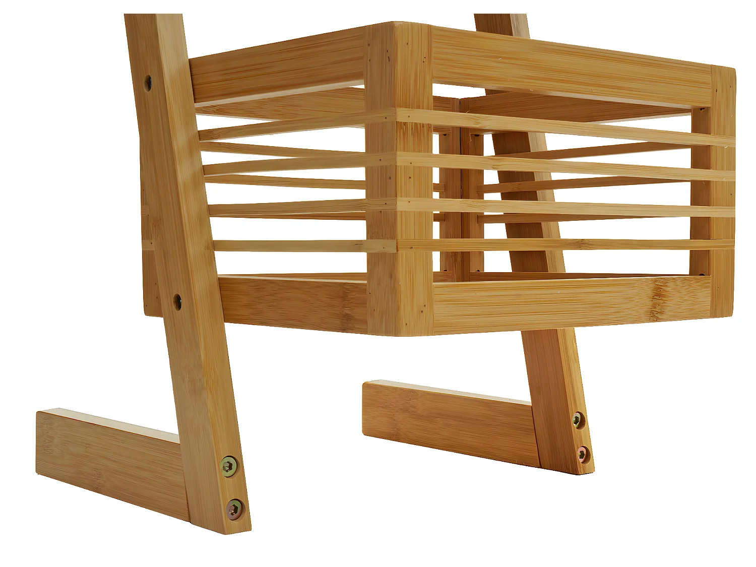 Scaffale 3x ceste portaoggetti portavasi bagno piante MCW-M21 77x23x30cm bambù