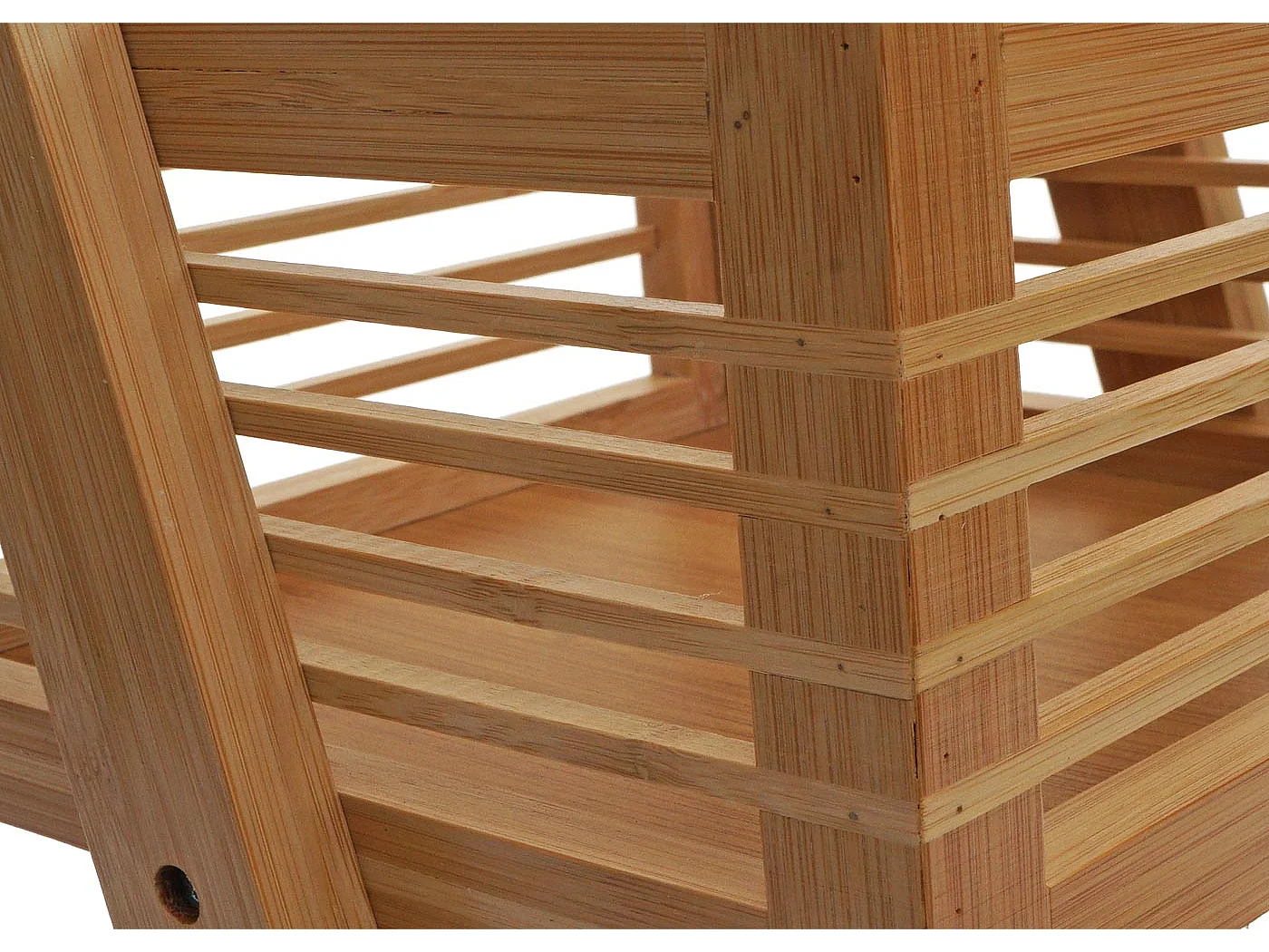 Regal MCW-M21, Standregal Badregal Ablageregal Wohnregal mit 3 Körben, Bambus 77x23x30cm