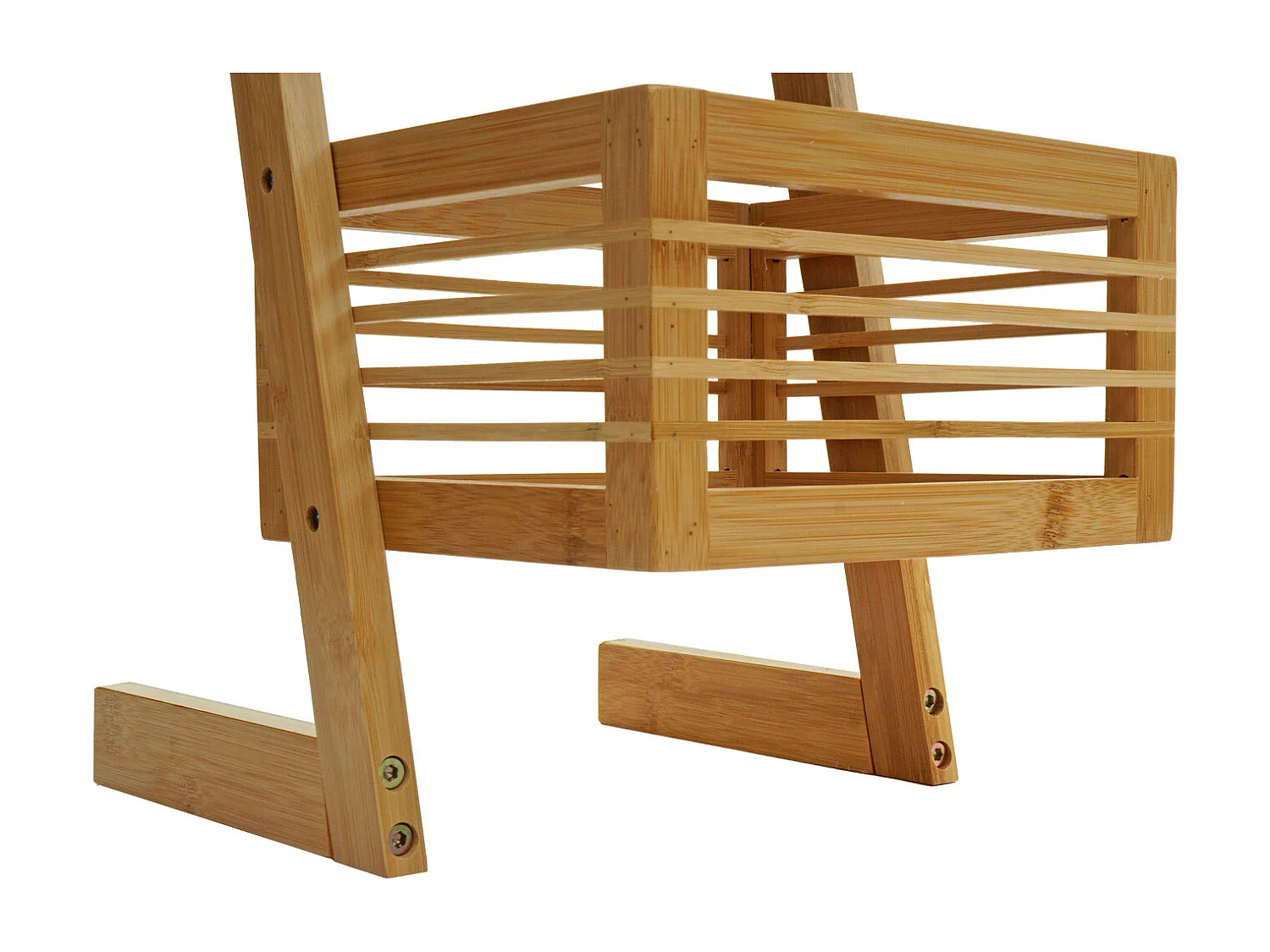 Regal MCW-M21, Standregal Badregal Ablageregal Wohnregal mit 3 Körben, Bambus 77x23x30cm