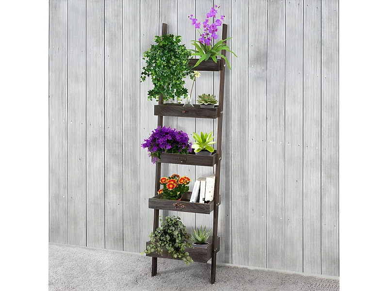 Étagère à plantes Porte-fleurs,  marron