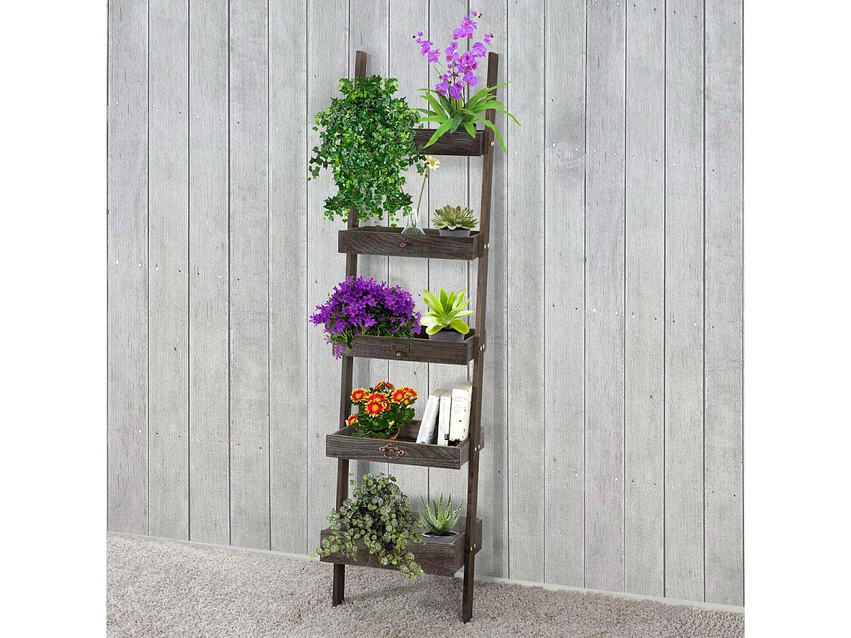 Étagère à plantes Porte-fleurs,  marron