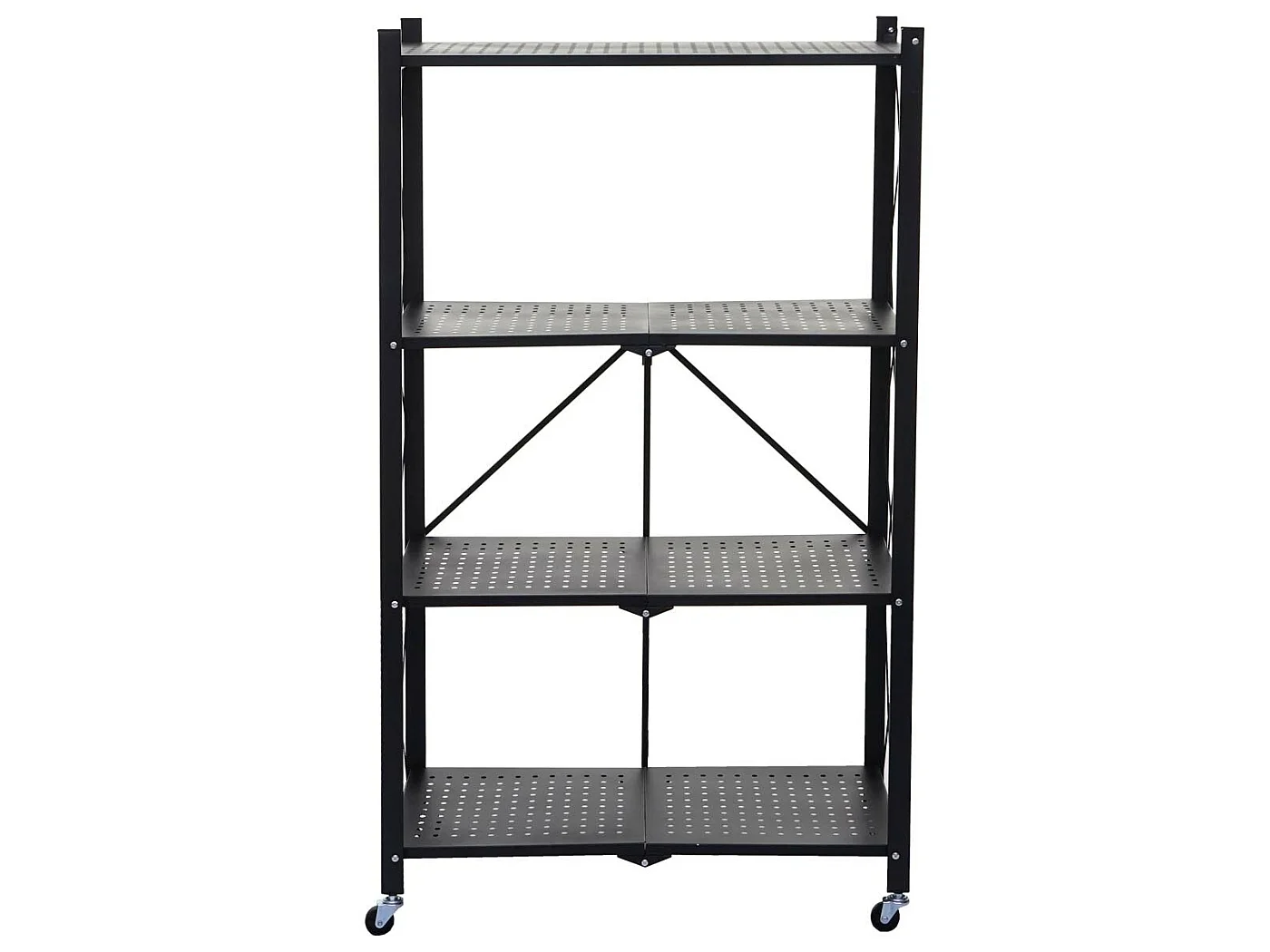 Étagère MCW-J85 pliable,  noir, 4 niveaux