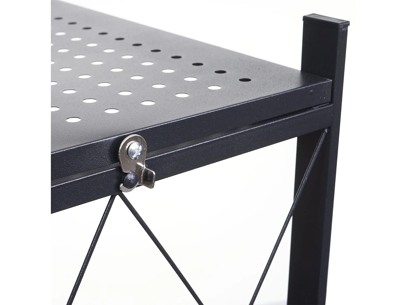 Étagère MCW-J85 pliable,  noir, 4 niveaux