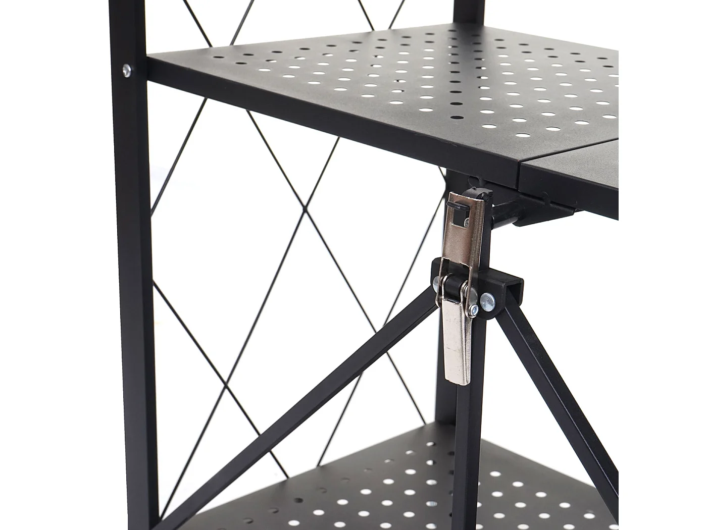 Étagère MCW-J85 pliable,  noir, 4 niveaux