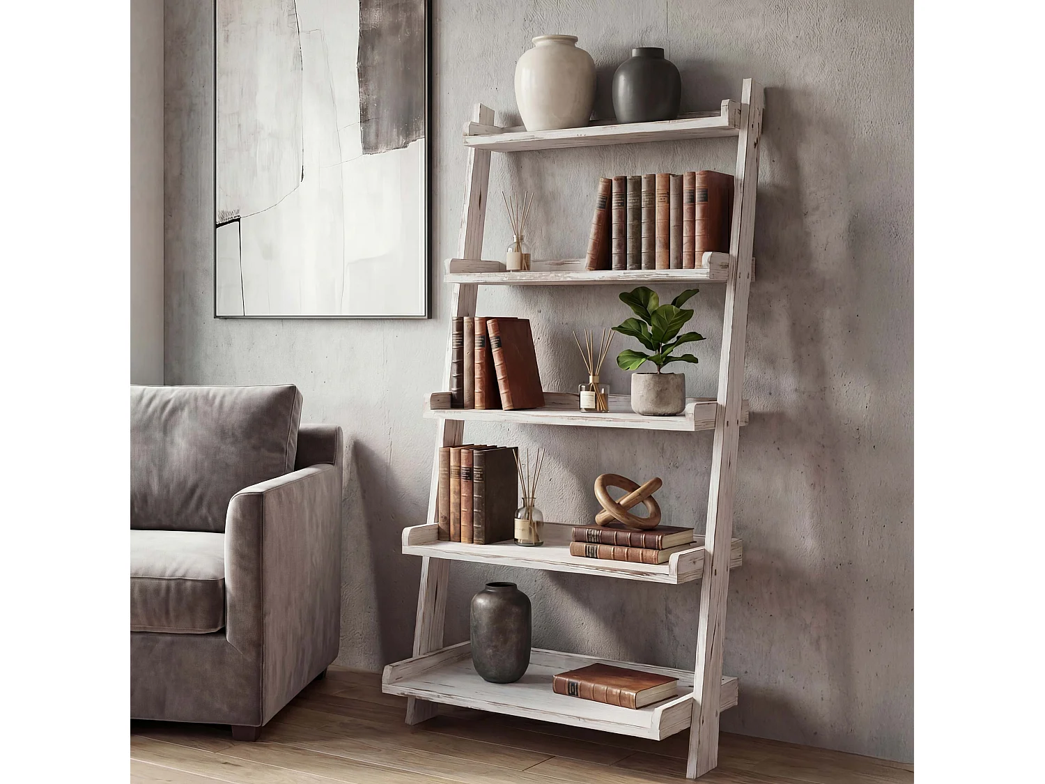 Étagère sur pied Étagère à plantes,  blanc