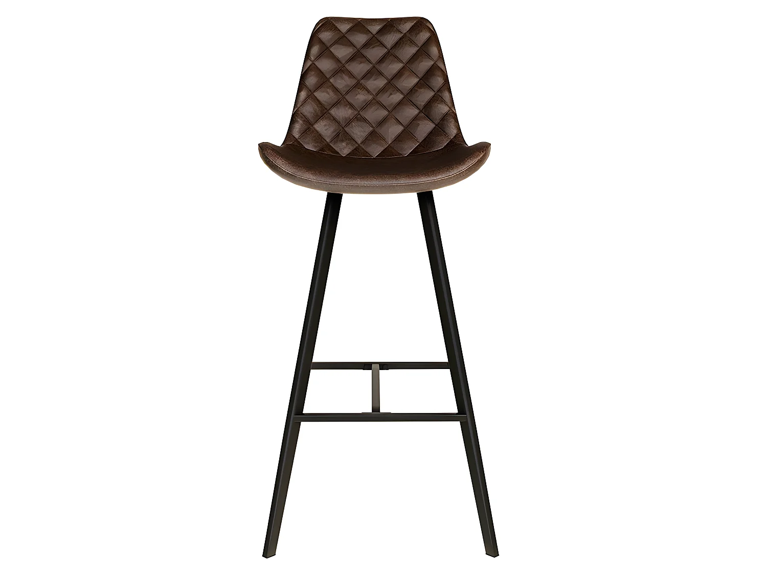 Tabouret de bar Palmas PU brun foncé