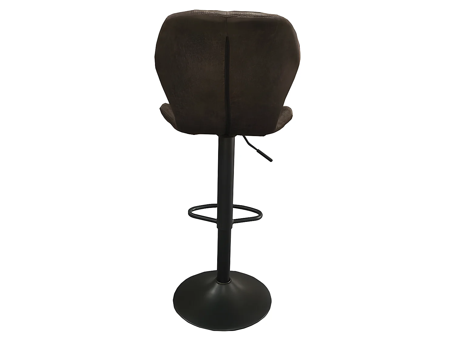 Tabouret de bar pivotant Malaga PU brun foncé