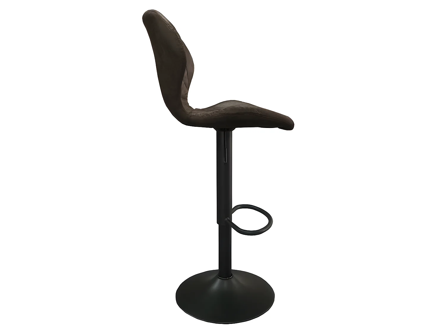 Tabouret de bar pivotant Malaga PU brun foncé