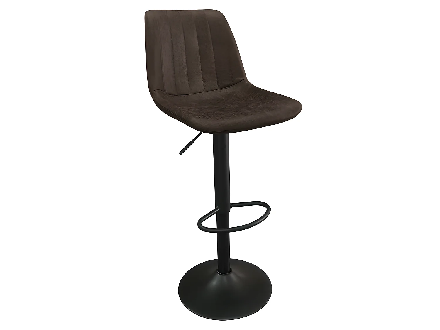 Tabouret de bar pivotant Barcelona PU brun foncé