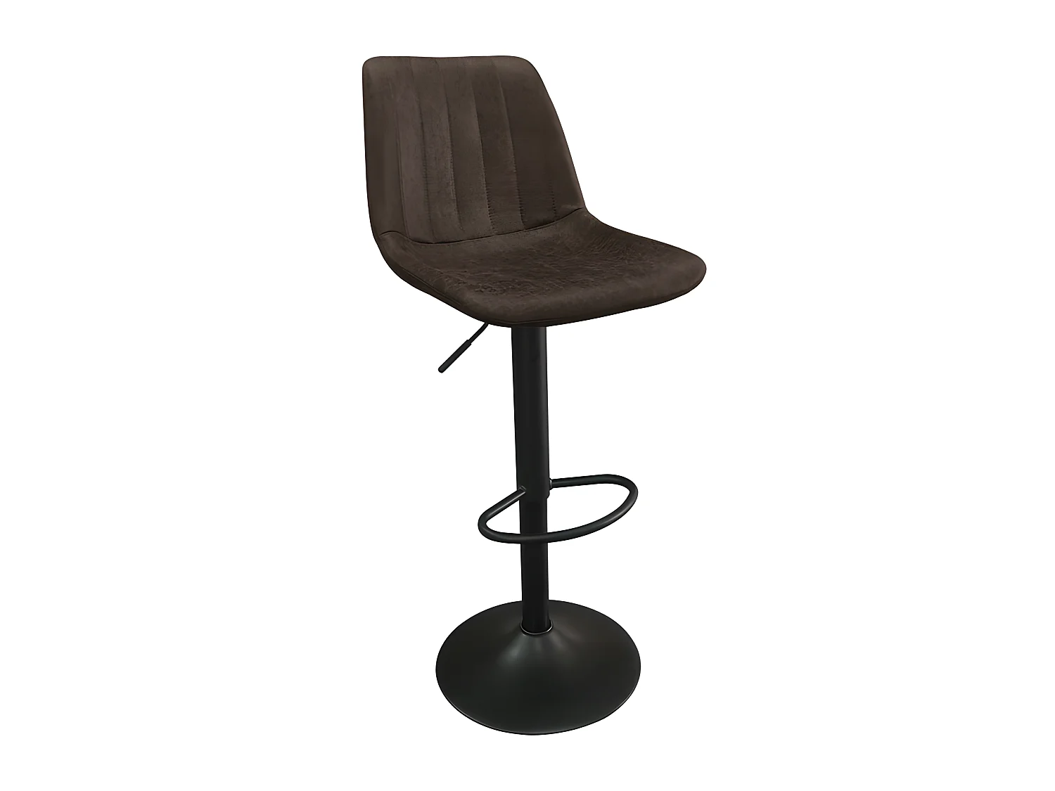 Tabouret de bar pivotant Barcelona PU brun foncé