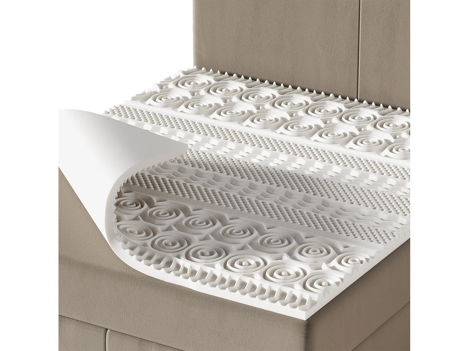 CASABEL Surmatelas 120x200 cm - Mémoire De Forme 13 Zones de Soutien - Sur-matelas Confort