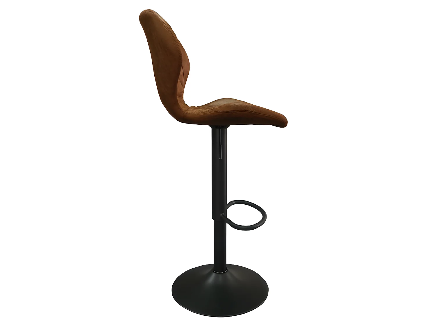 Tabouret de bar pivotant Malaga PU cognac