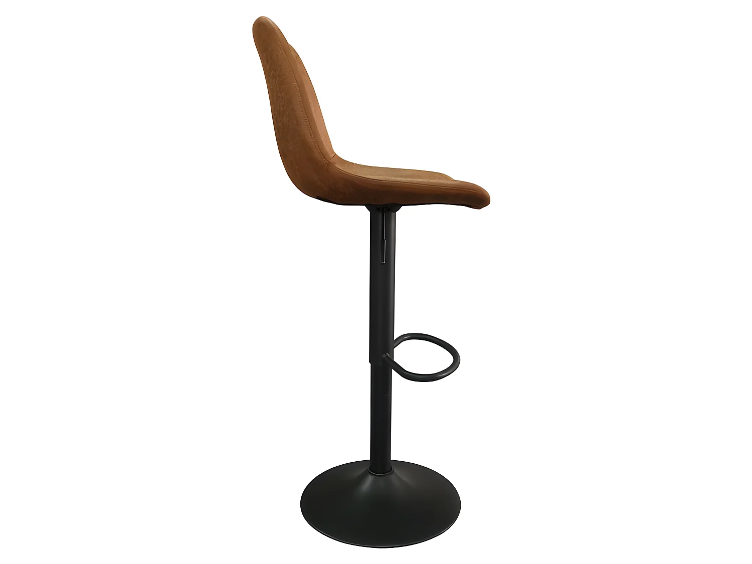 Tabouret de bar pivotant Barcelona PU cognac