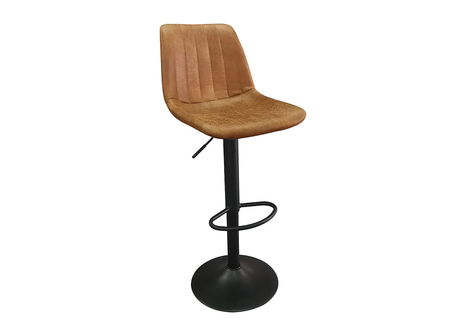 Tabouret de bar pivotant Barcelona PU cognac