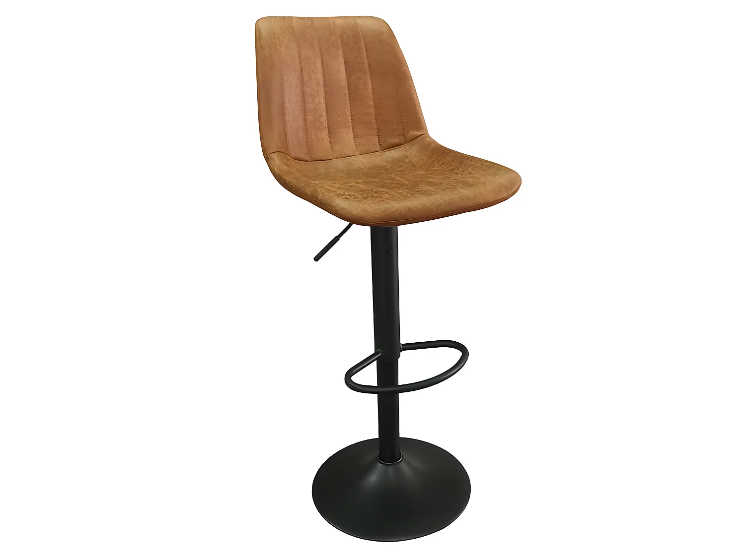 Tabouret de bar pivotant Barcelona PU cognac