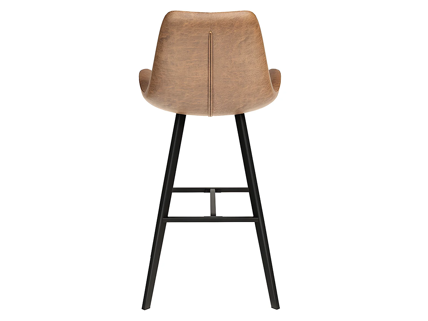 Tabouret de bar bas Alicante PU cognac