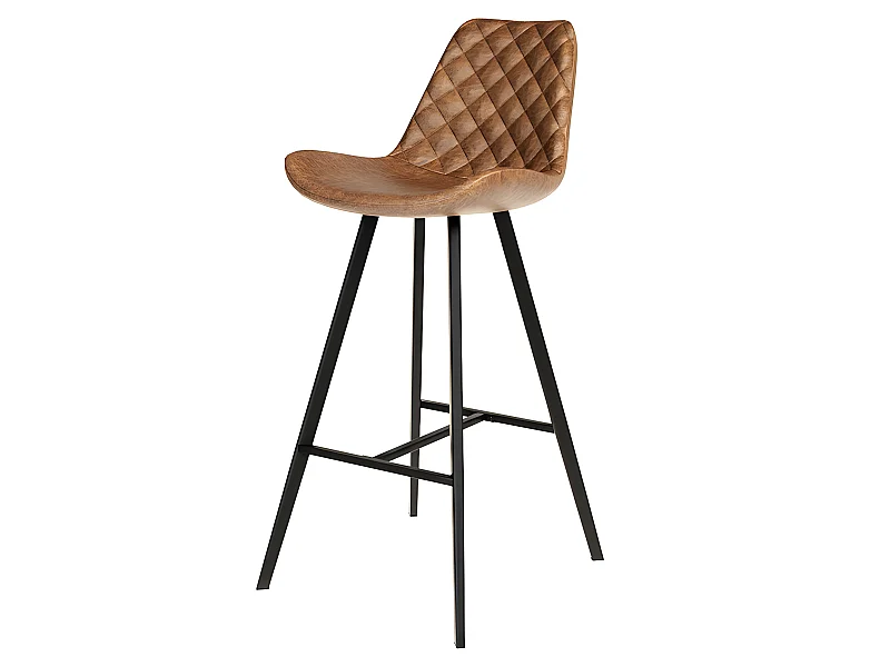 Tabouret de bar Palmas PU cognac