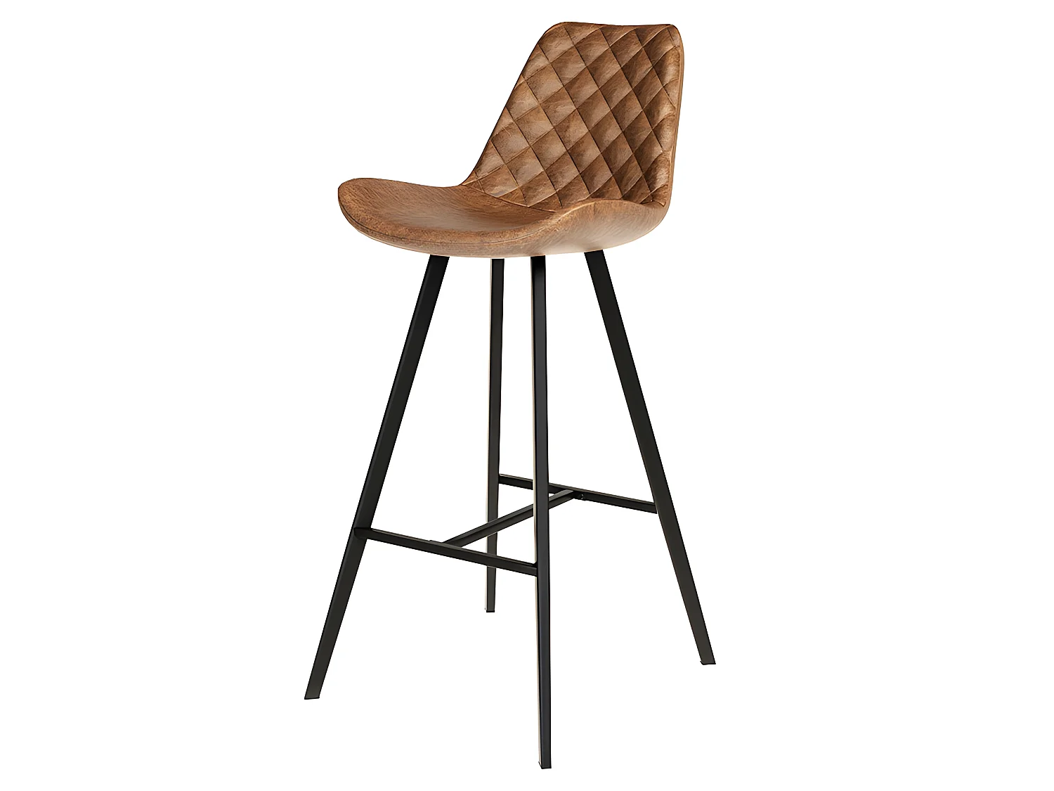 Tabouret de bar Palmas PU cognac