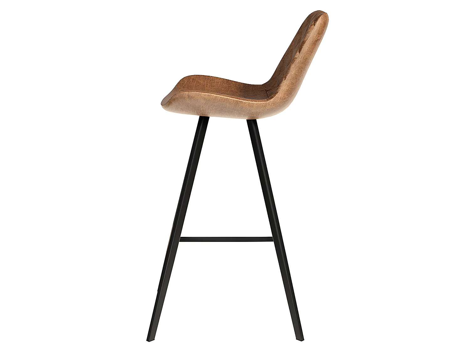 Tabouret de bar Palmas PU cognac
