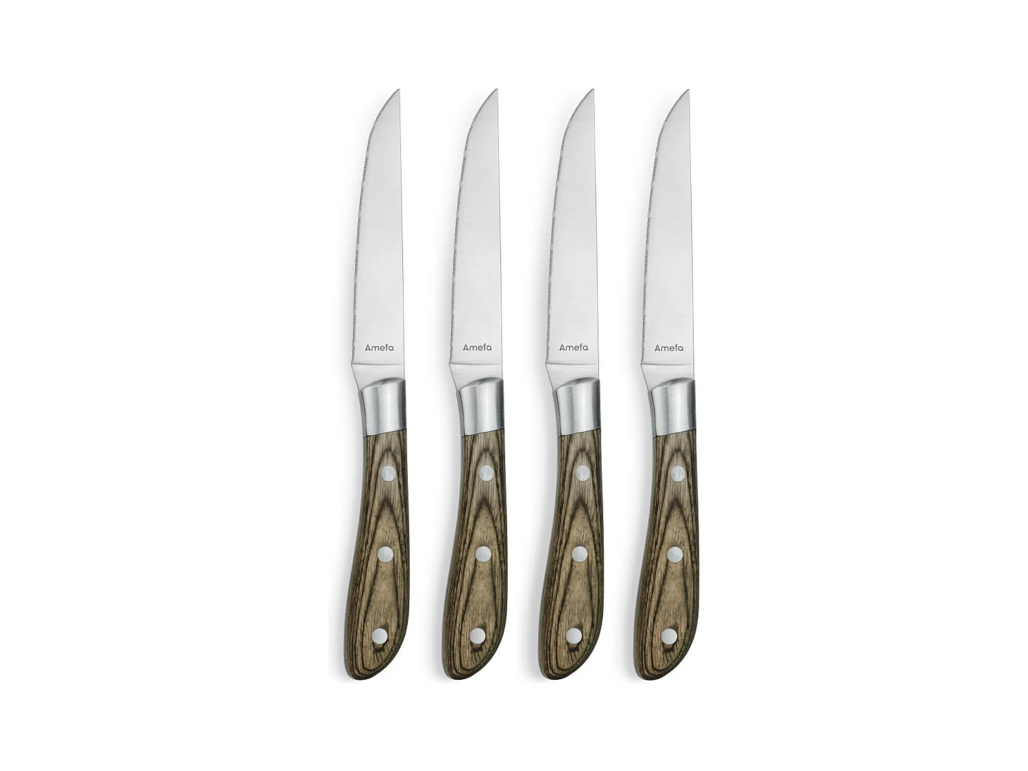Achille - Coffret 4 couteaux steak bois de pakka