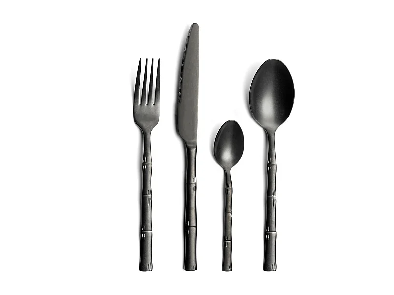 Canisse - Ménagère 16 pièces Noir mat