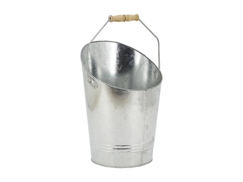 Seau à cendres en métal galvanisé