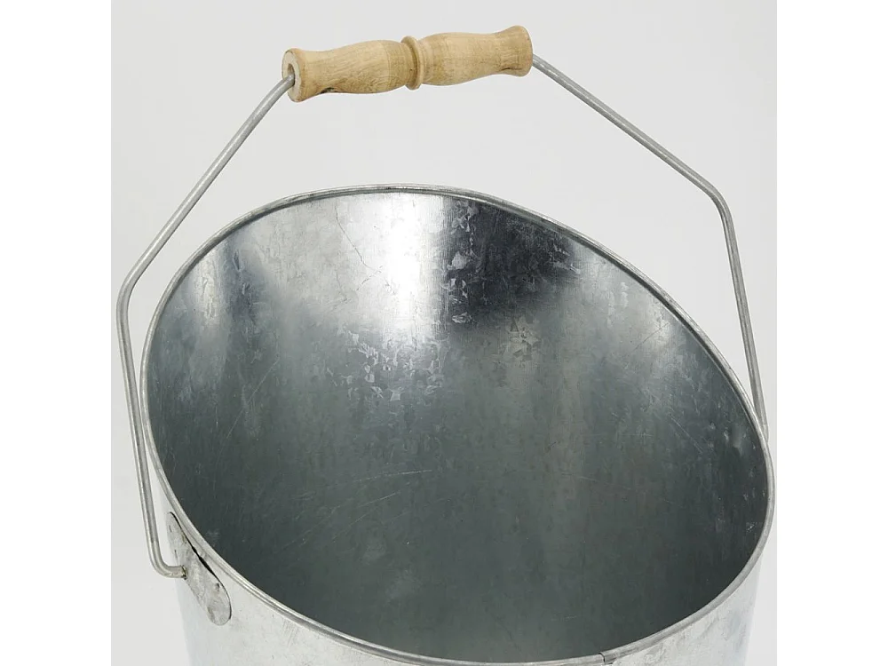 Seau à cendres en métal galvanisé