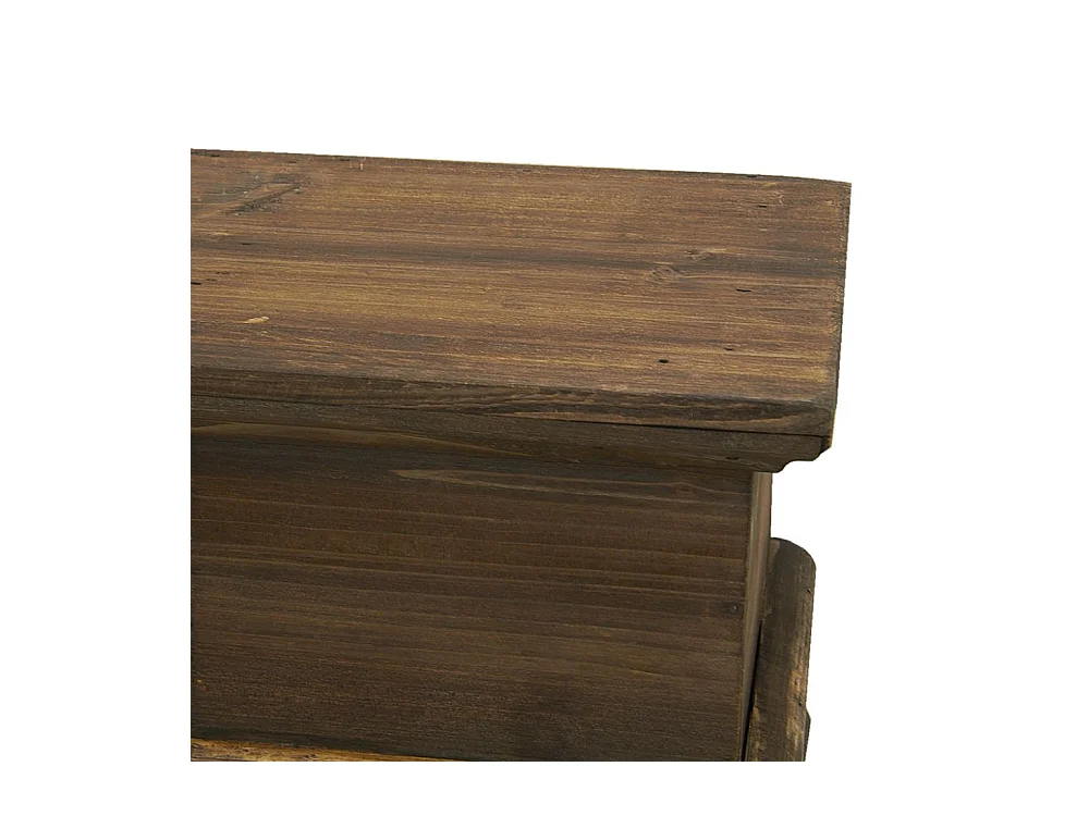 Manteau de cheminée en pin marron vieilli