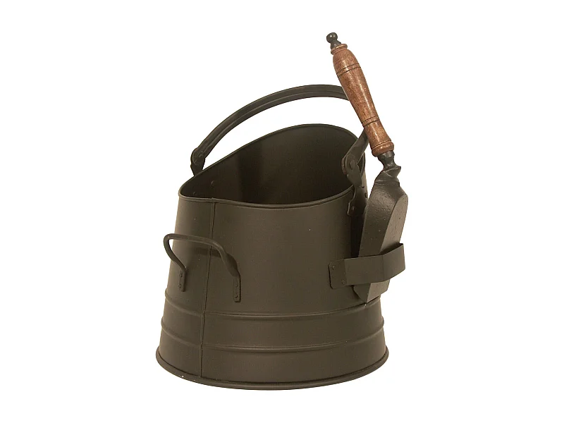 Seau à cendres en métal avec pelle