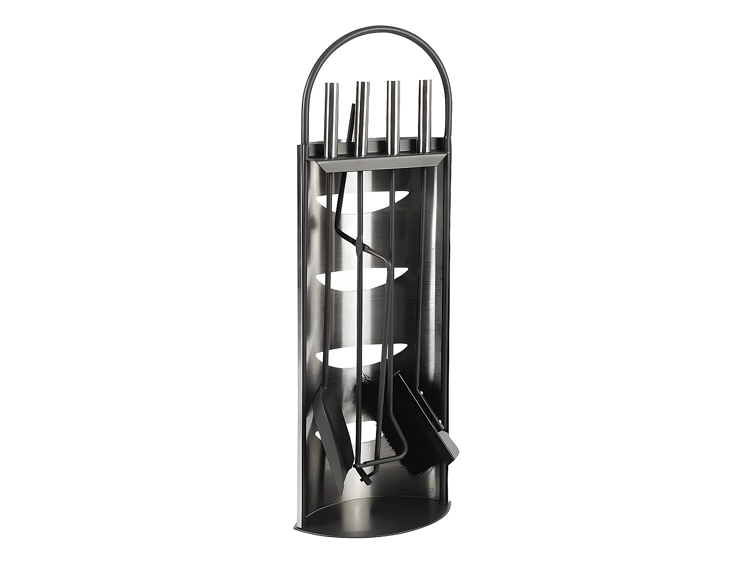 Valet de chimenea en metal con 4 accesorios