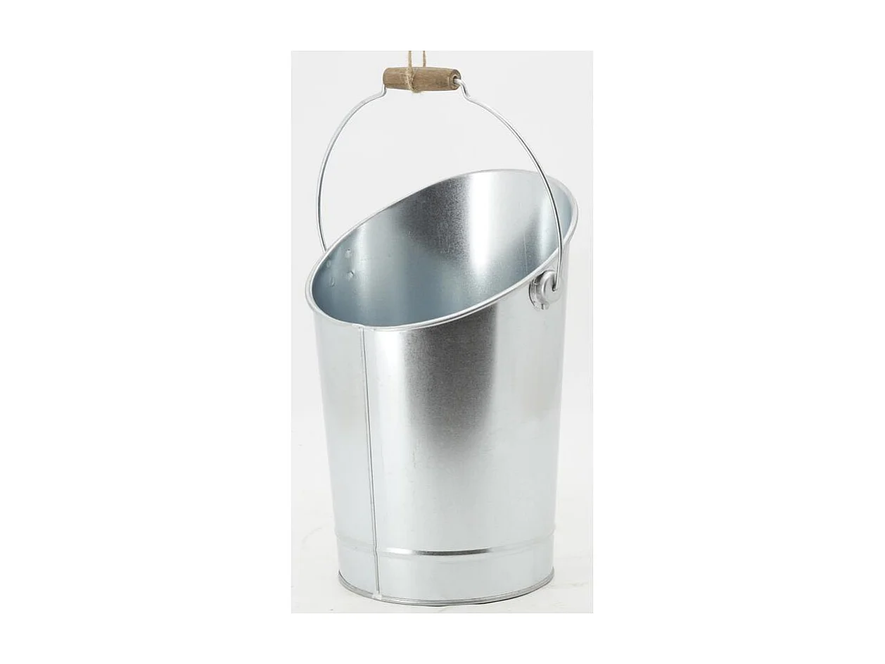 Seau à pellets, cendres en métal galvanisé