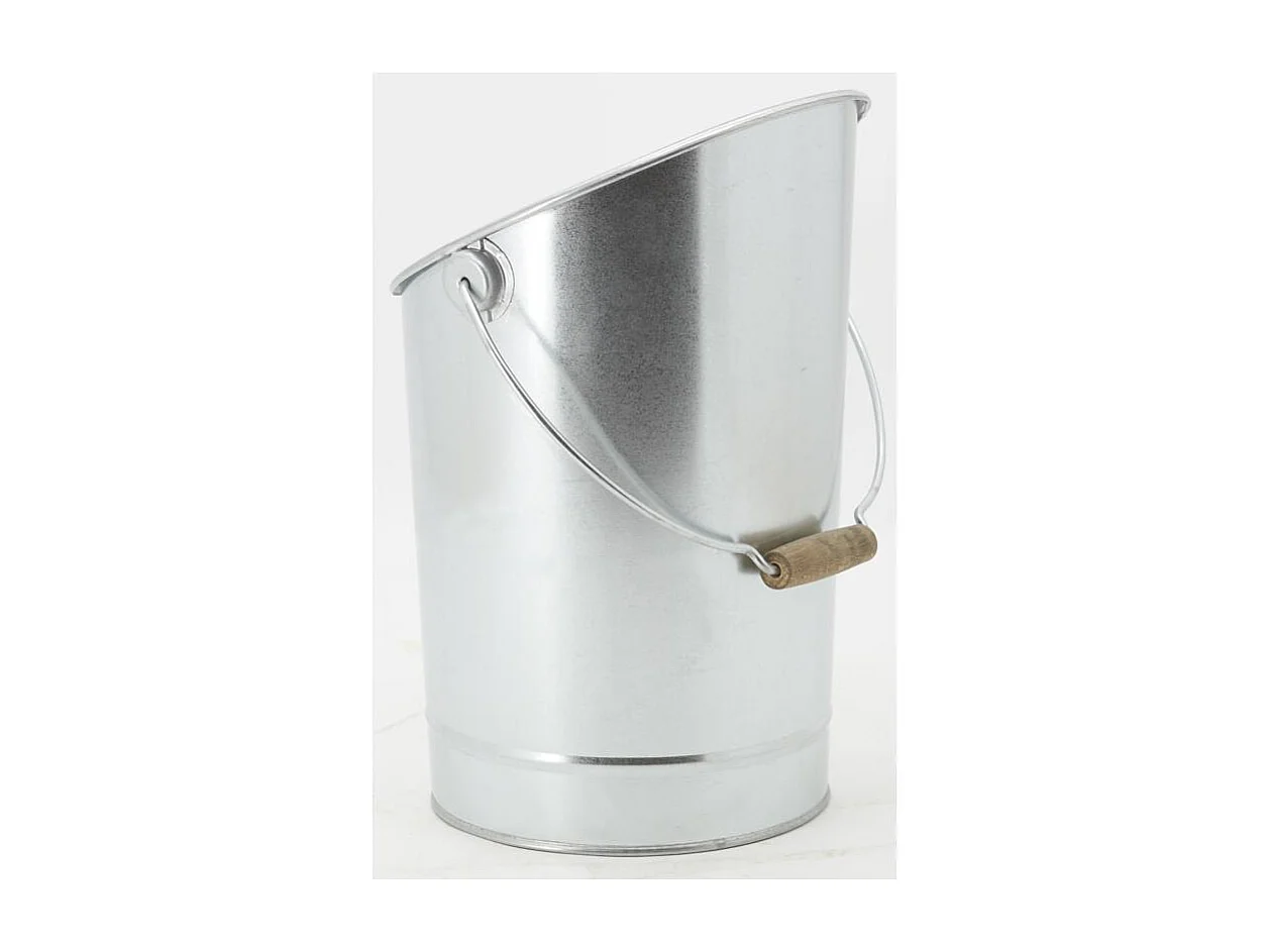 Seau à pellets, cendres en métal galvanisé