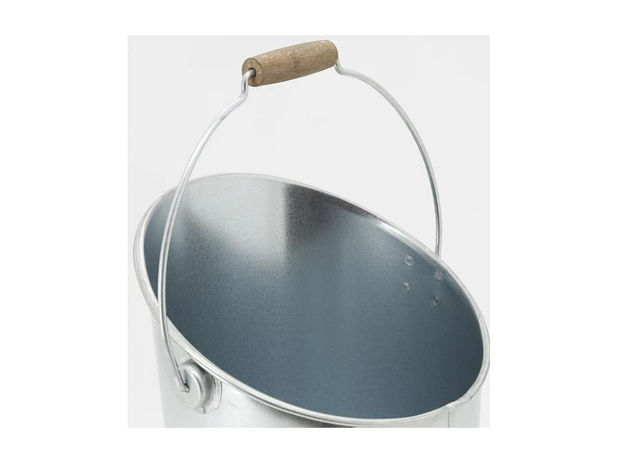 Seau à pellets, cendres en métal galvanisé