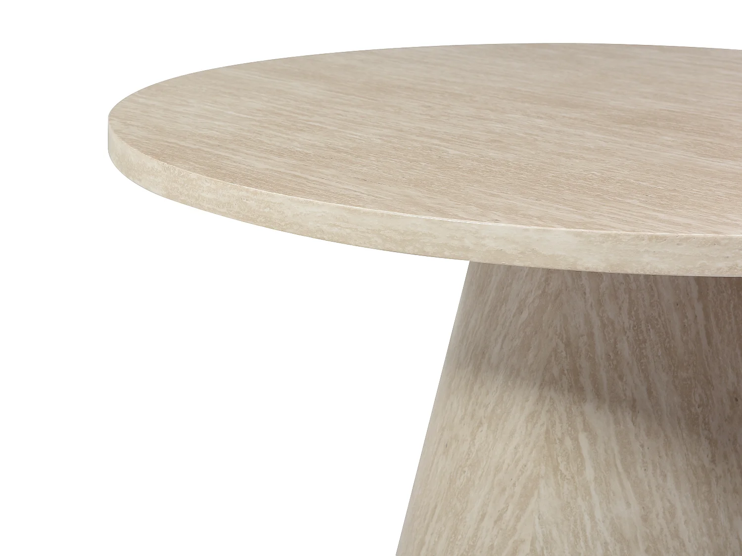 Esstisch 4 Personen - MDF - Travertin-Optik - Taupe - LARIOZA von Pascal Morabito