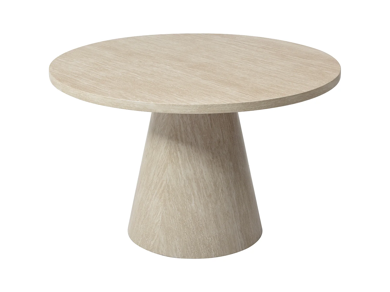 Mesa de comedor para 4 personas en MDF - Efecto travertino topo - LARIOZA de Pascal Morabito