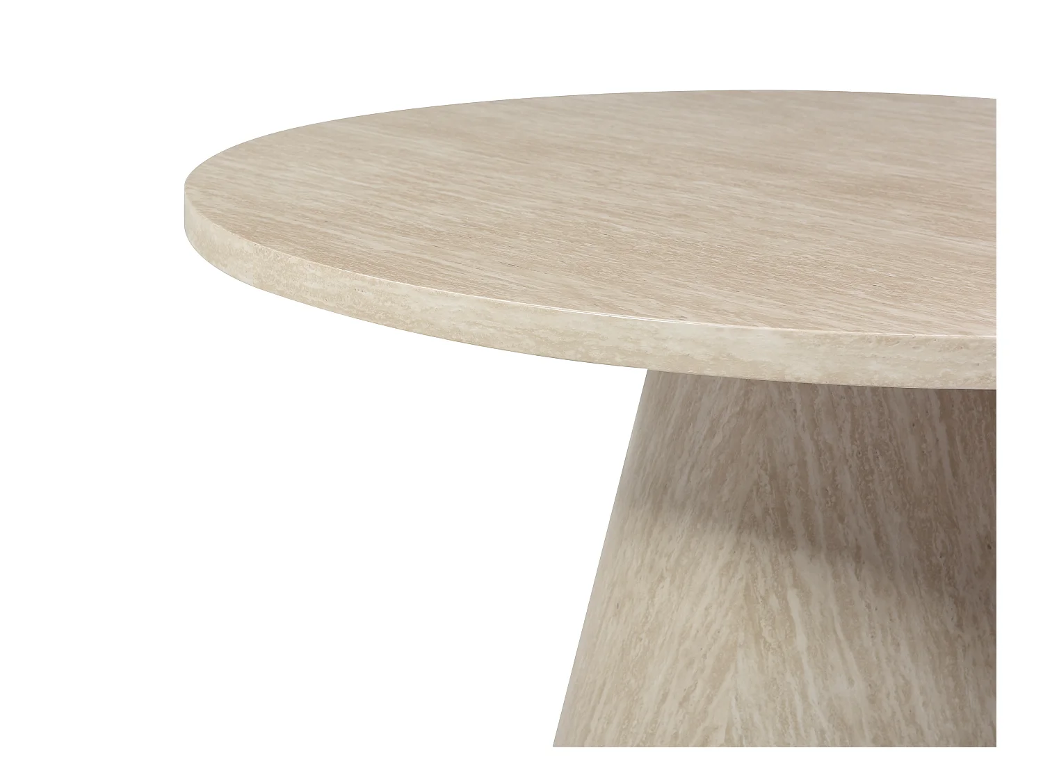 Mesa de comedor para 4 personas en MDF - Efecto travertino topo - LARIOZA de Pascal Morabito