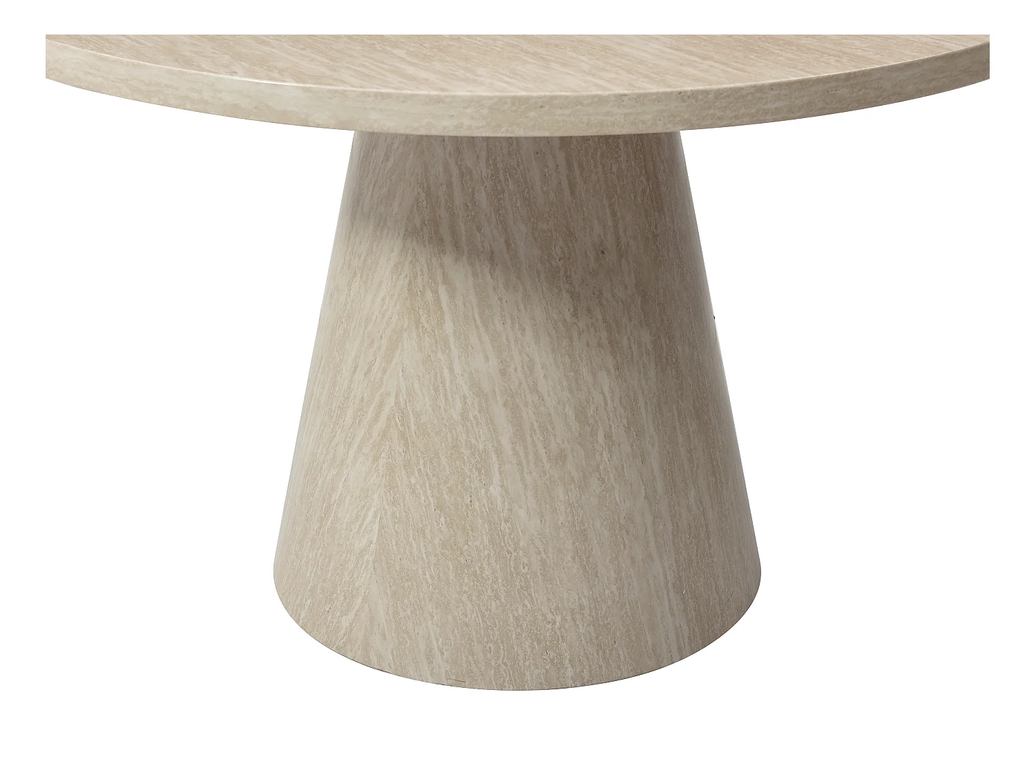 Mesa de comedor para 4 personas en MDF - Efecto travertino topo - LARIOZA de Pascal Morabito