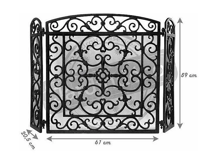 Pare-feu de cheminée en fonte
