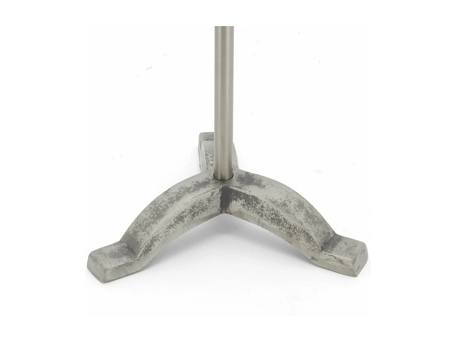 Valet de cheminée en étain antique et bois 4 accessoires