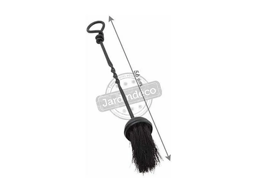 Balai de cheminée en fer forgé