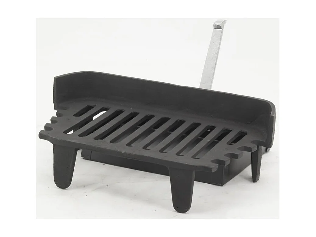 Grille de cheminée + tiroir à cendres en fonte