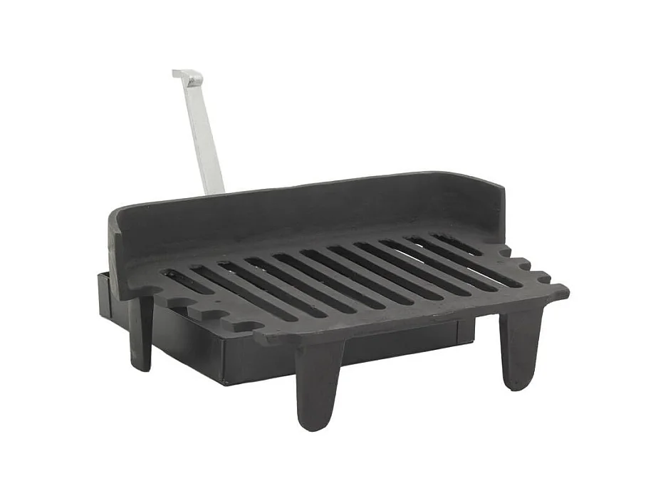 Grille de cheminée + tiroir à cendres en fonte