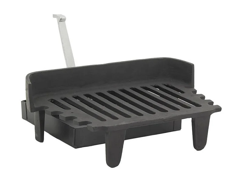 Grille de cheminée + tiroir à cendres en fonte