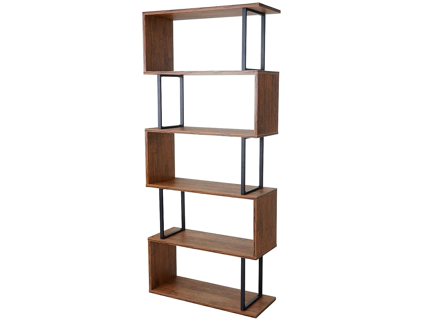 Bibliothèque Dohna, étagère independane, 183x80cm, structure 3D, 5 niveaux - chêne sauvage