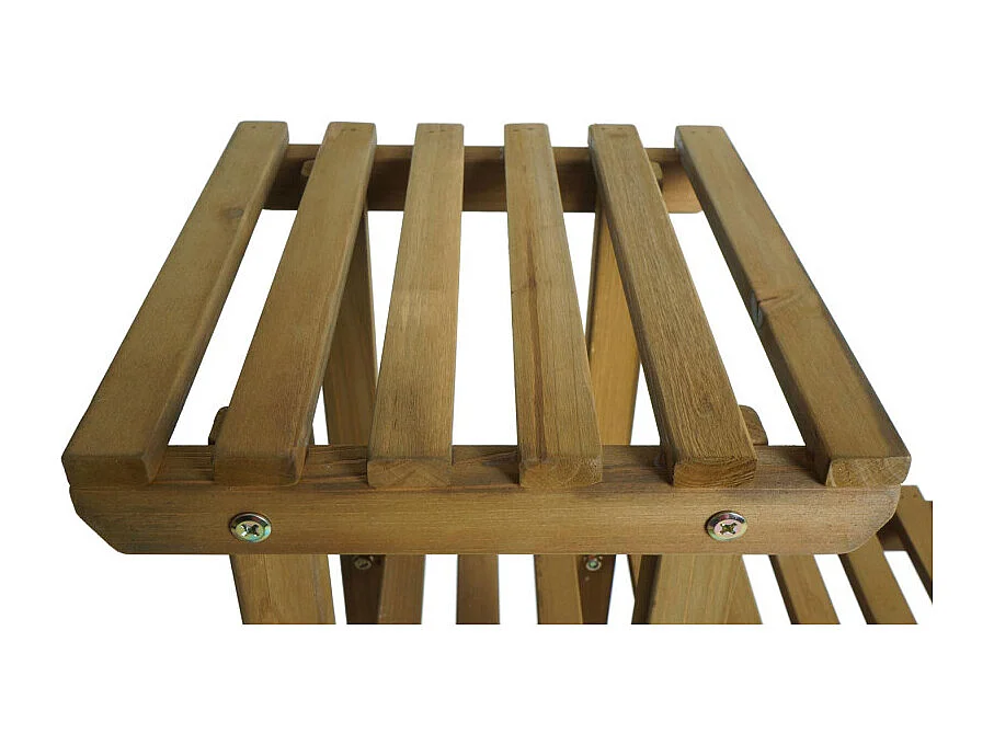 Étagère à plantes HWC-L71 - Étagère à fleurs - 5 étagères - 95x105x25cm Outdoor Sapin Bois MVG - brun